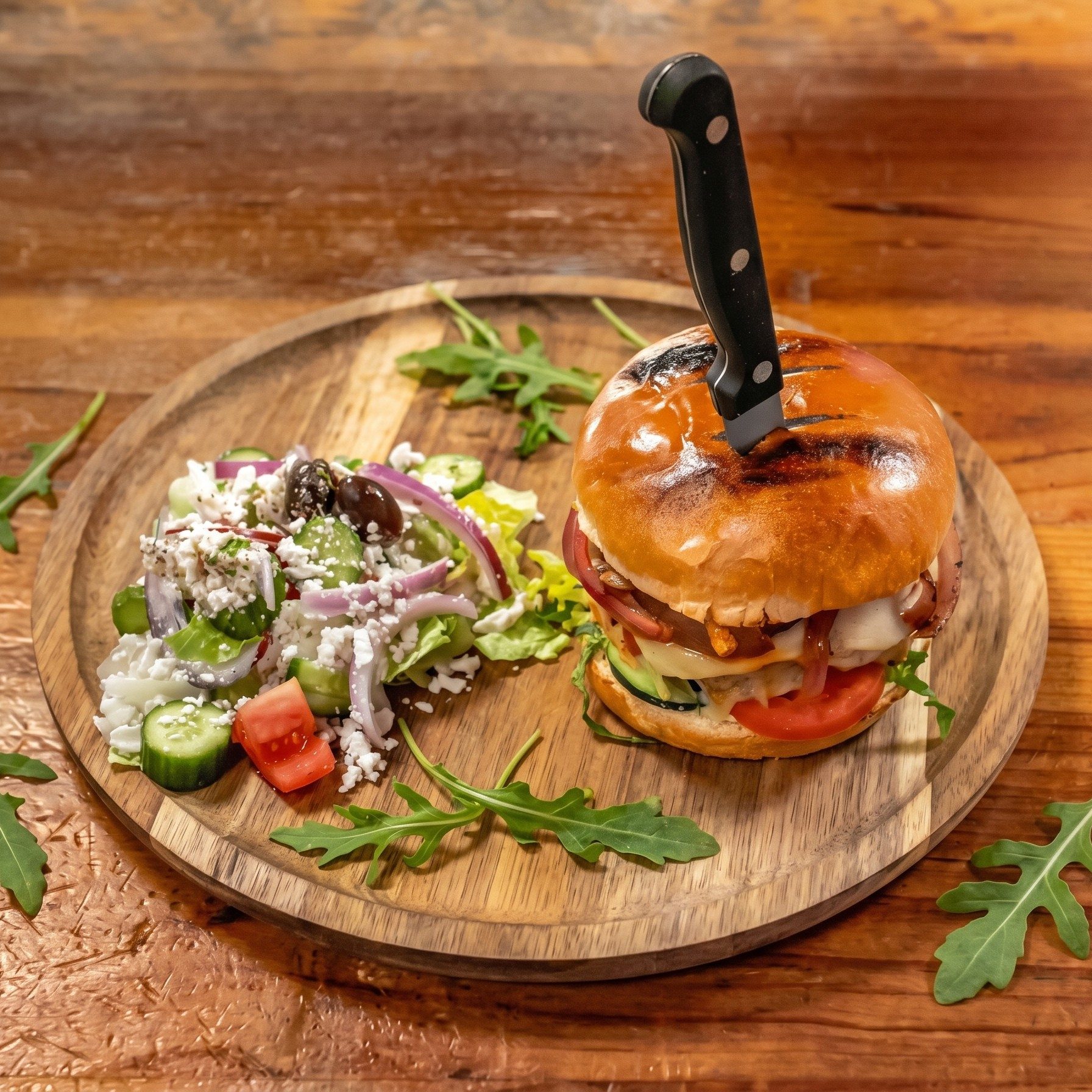 Meze Burger Plate.