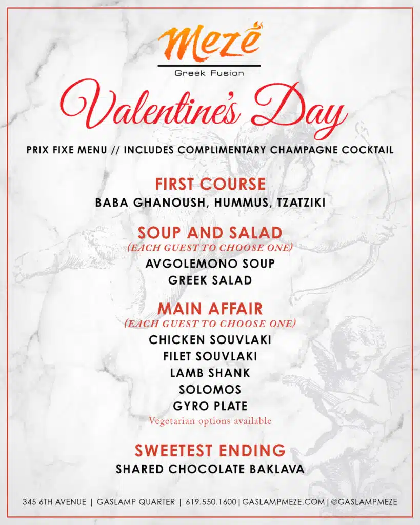 Mezé Valentine's Day Menu